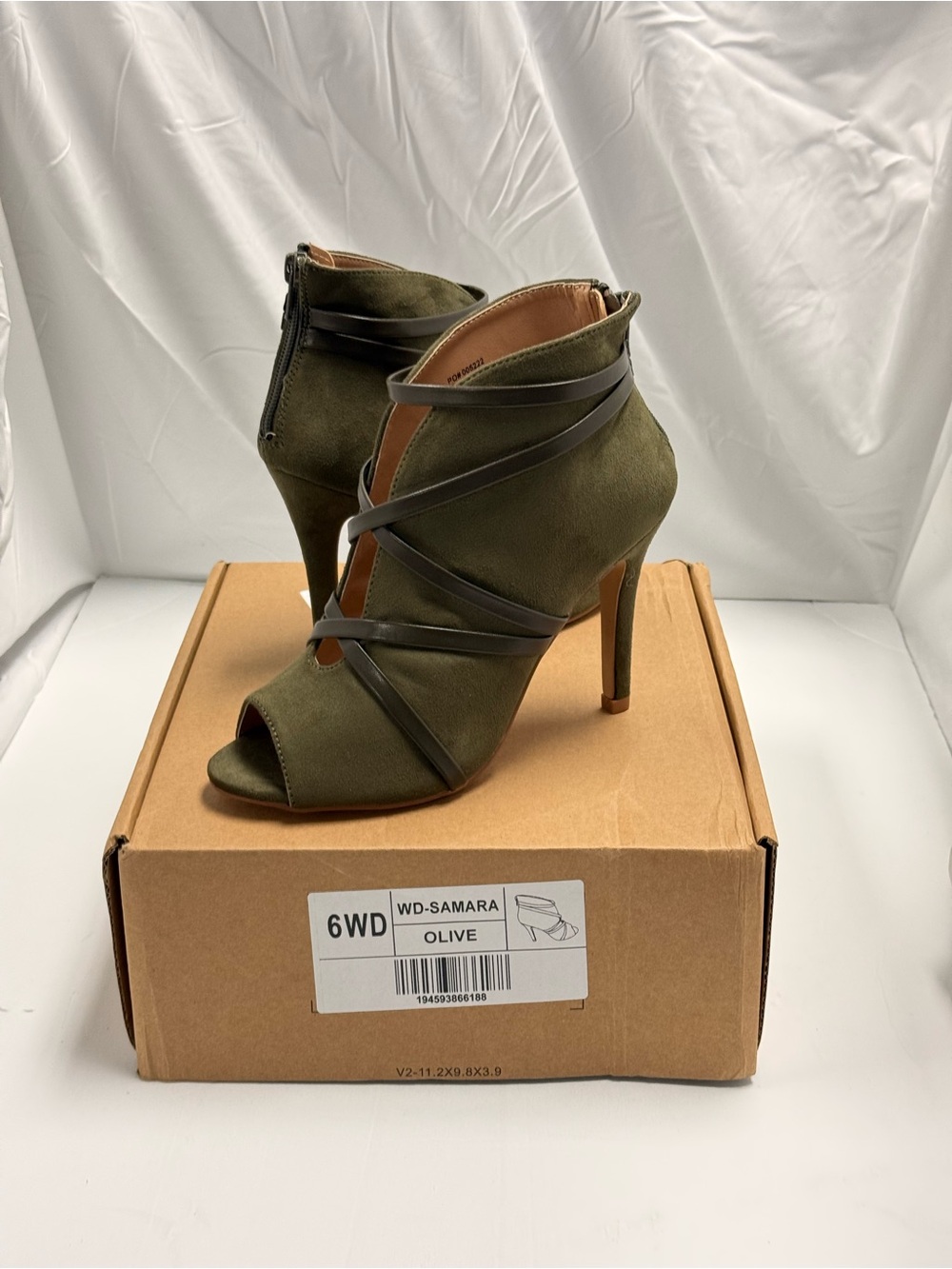 Journee Collection Olive Peep-Toe Strappy Stiletto Heels